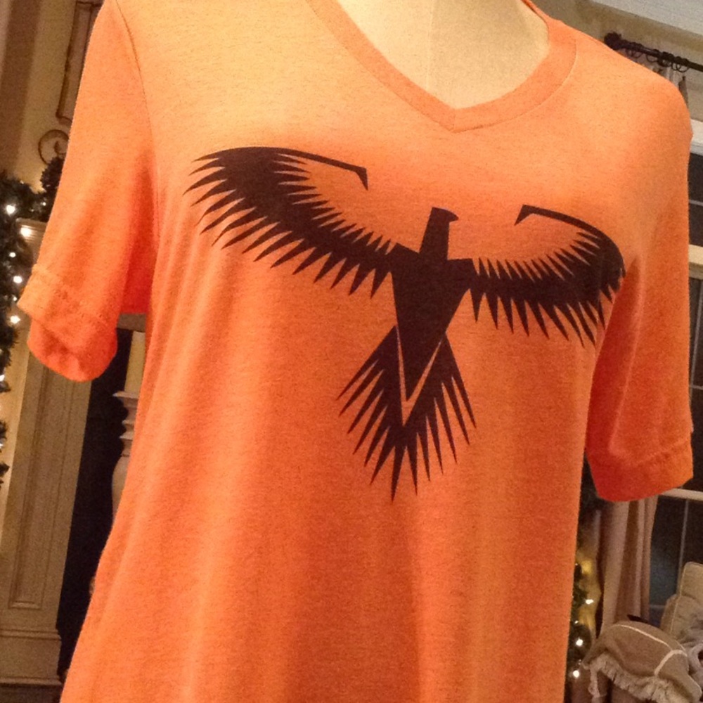 Canvas t-shirt cute orange with Phoenix on front - Picture 4 of 8